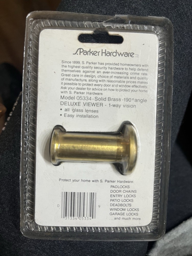 S.Parker Door Viewer Solid Brass #05334