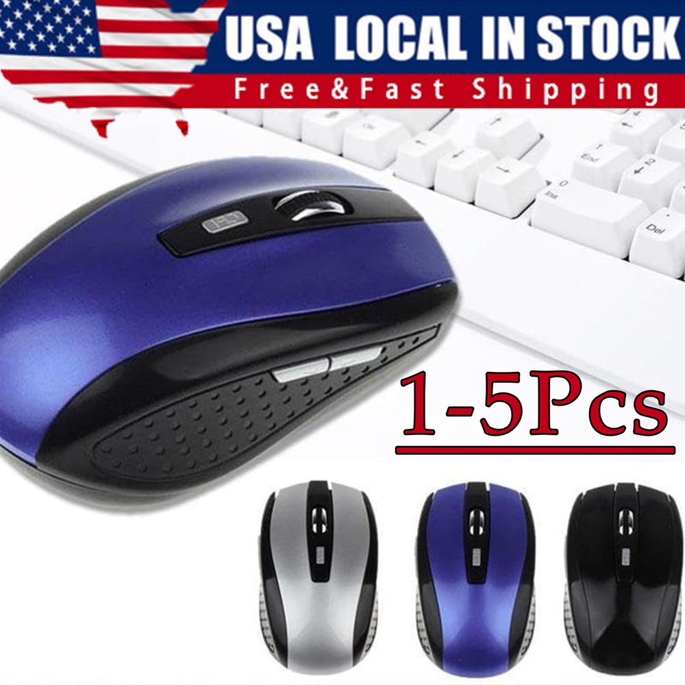 2.4GHz Wireless Optical Mouse Mice & USB Receiver For PC Laptop Computer DPI USA