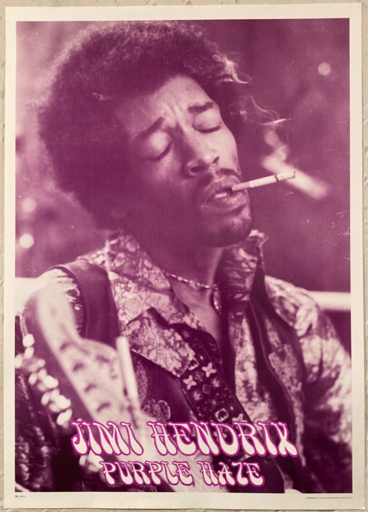 Jimi Hendrix Poster Purple Haze New Condition GB England F