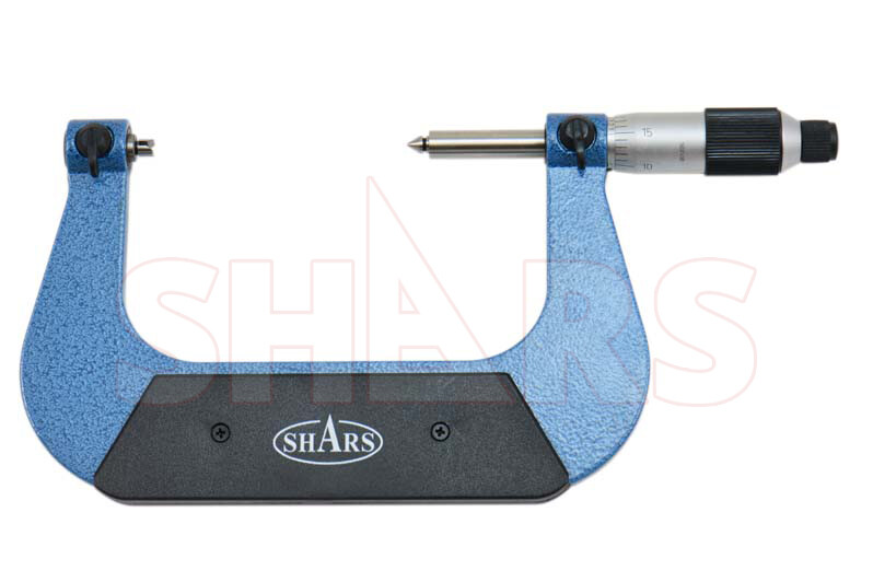 SHARS 3-4" SCREW THREAD CARBIDE MICROMETER MULTI ANVILS .0001 NEW P}