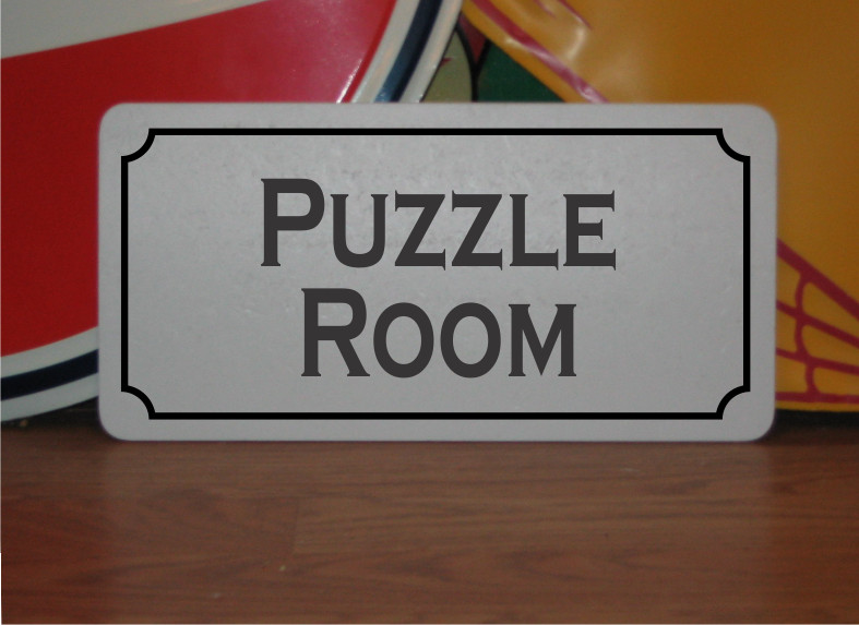 Puzzle Room Metal Sign