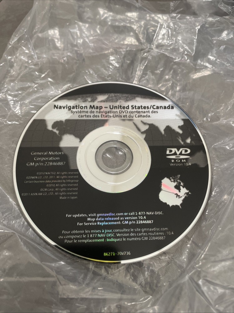 GM 22846886 Navigation Map Disc (Used)