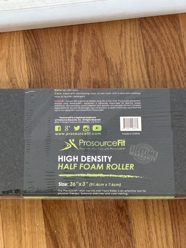 ProSourceFit High Density Half-Round Foam Roller 36” NEW