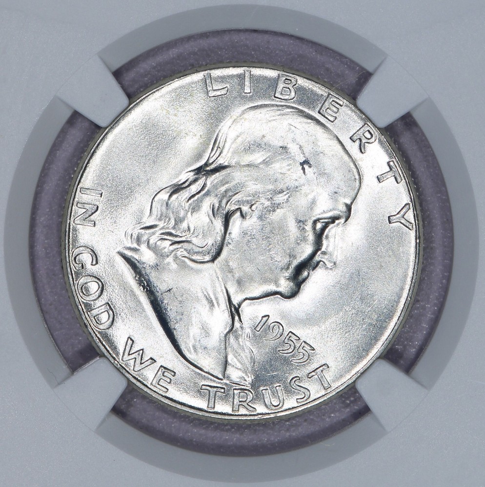 1955 Franklin Half Dollar 50c NGC MS64FBL