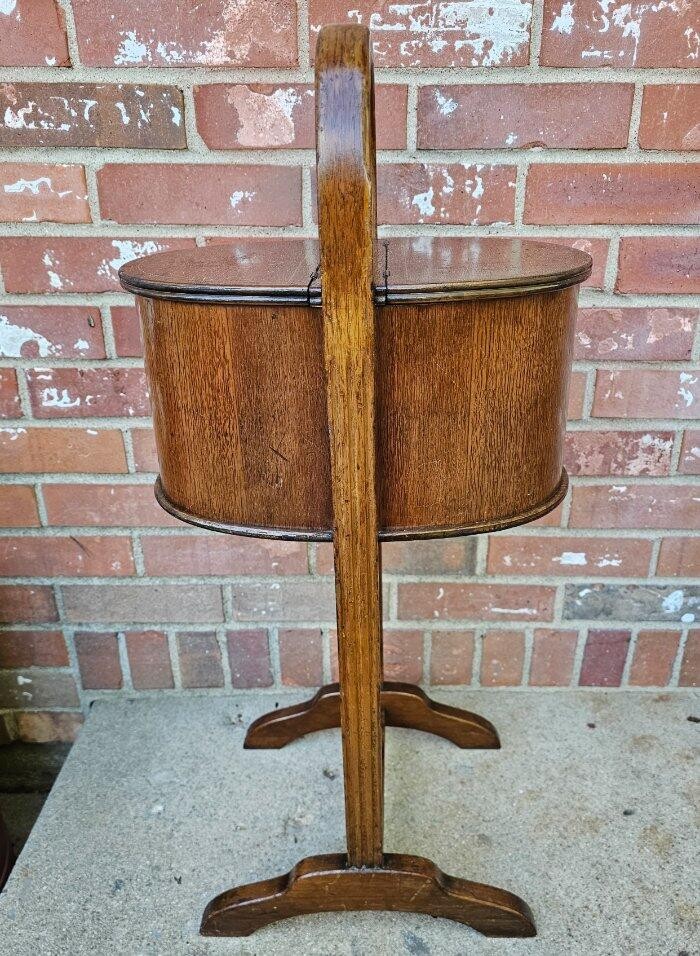 Antique Sewing Cabinet Stand Solid Mahogany
