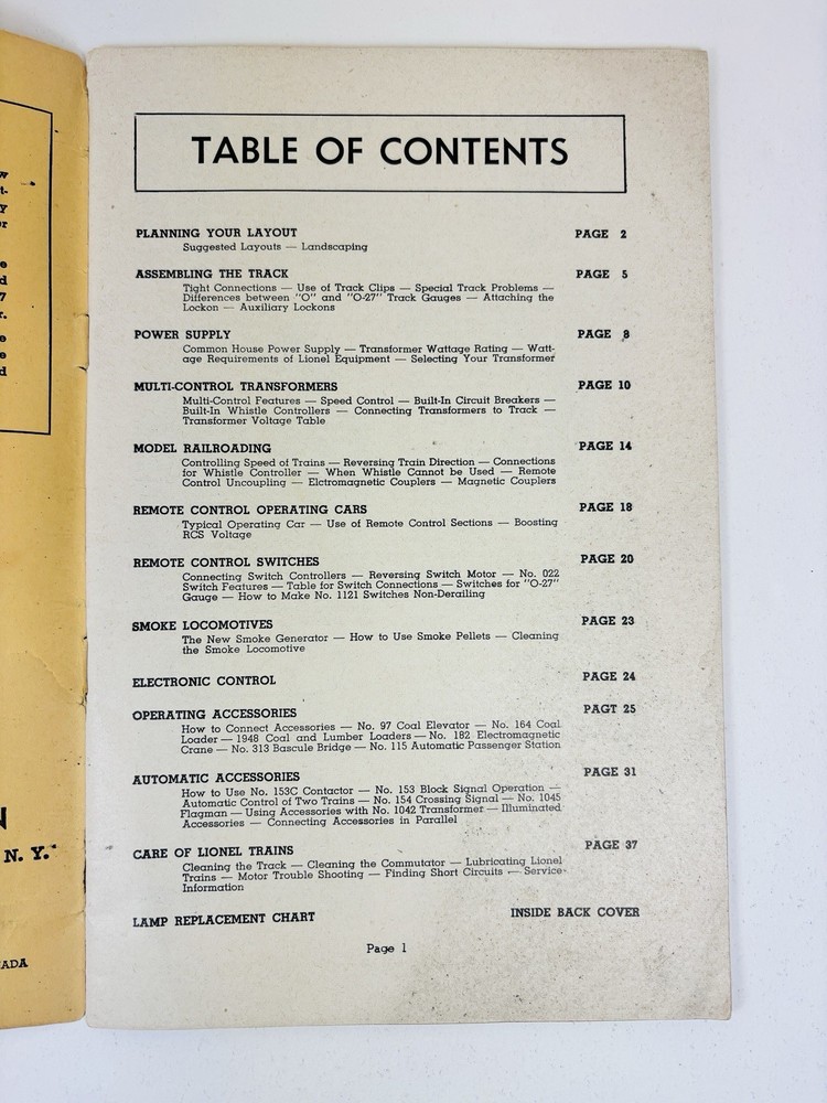 Original Lionel 1948 INSTRUCTIONS FOR ASSEMBLING & OPERATING LIONEL TRAINS Book