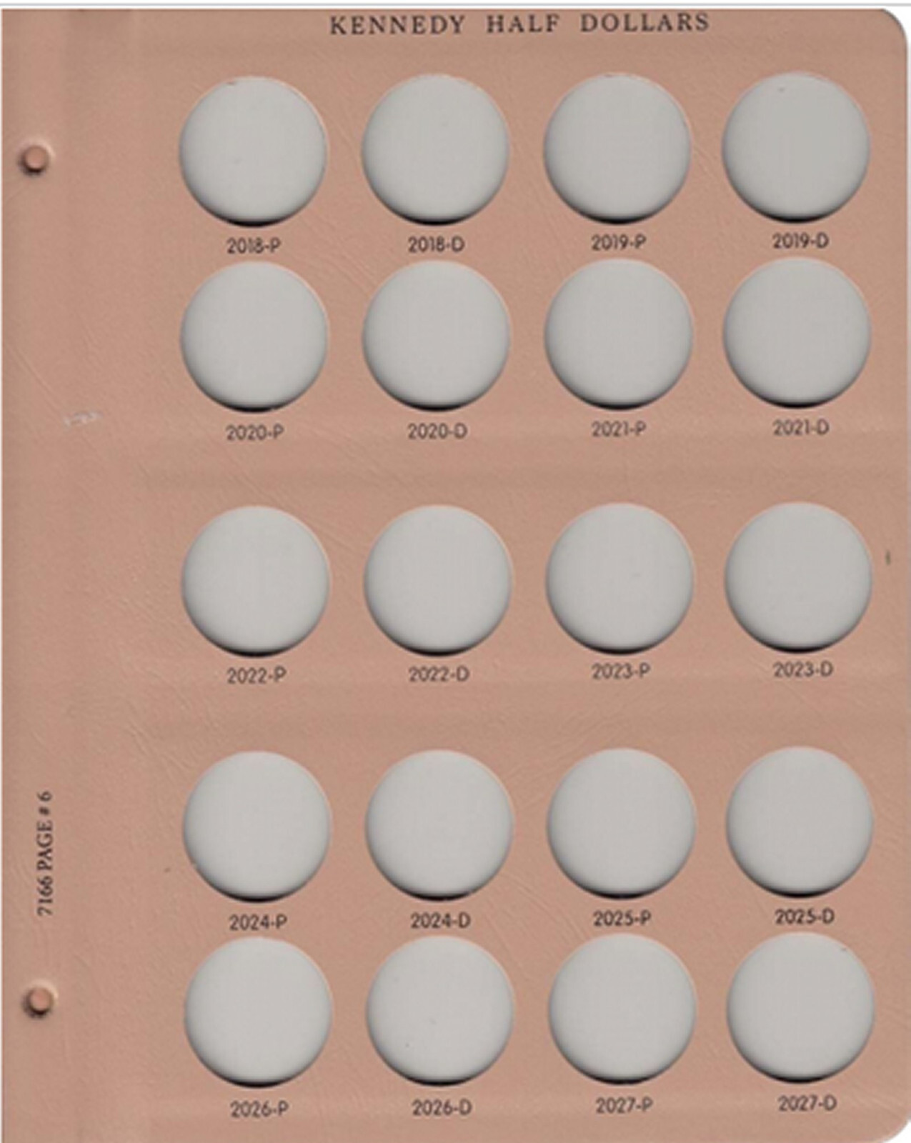 Dansco Coin Album 7166 Kennedy Half Dollar 1964-2027 (To Date) Book 50 cent