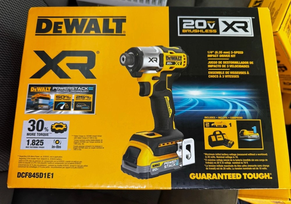 DeWALT DCF845D1E1 20V MAX XR 1/4" Impact Driver w/ POWERSTACK Kit NEW