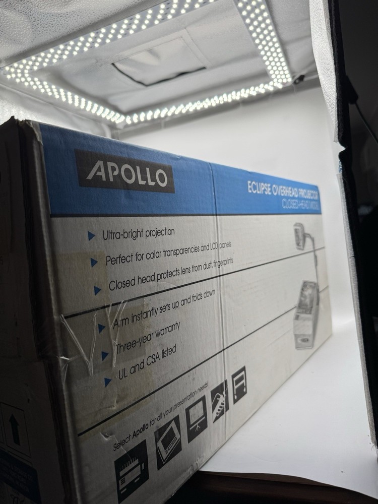 Vintage Apollo Eclipse AI 2000 Overhead Projector Missing Lamp Original Box