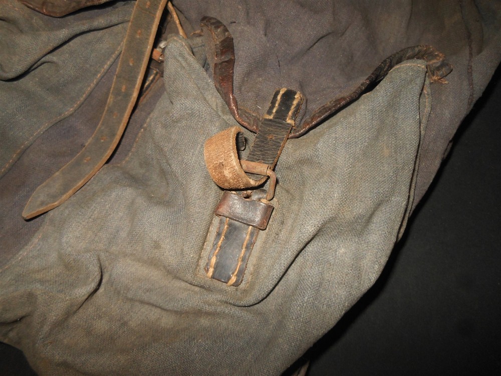 WW2 German Luftwaffe Rucksack - BLUE / GREY CANVAS COMBAT RUCKSACK - NICE!