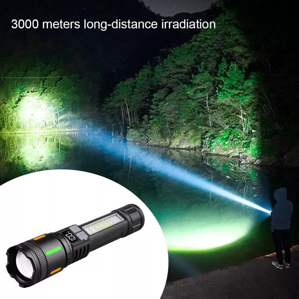 99000000 Lumens Super Bright LED Tactical Flashlight 2 x Rechargeable Work Light