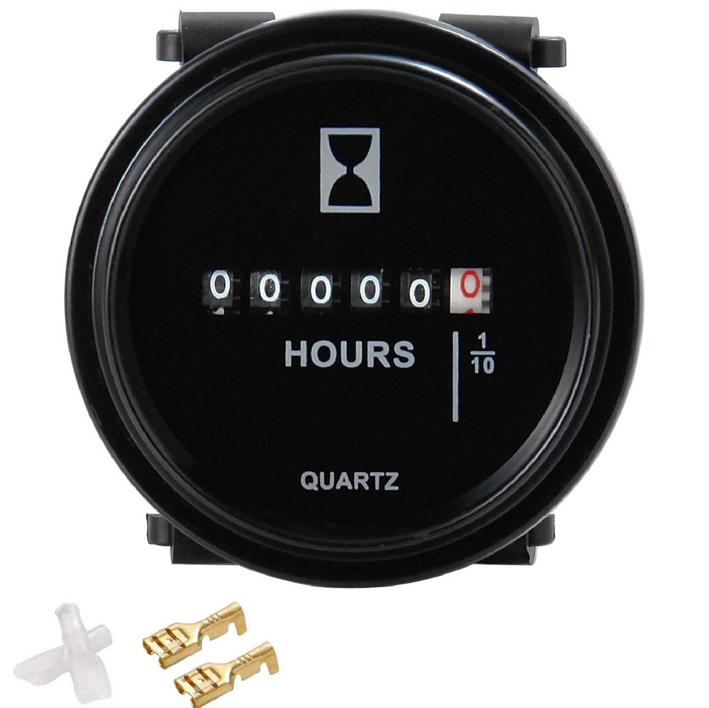(DC8-80V)Runleader Quartz Mechanical Hour Meter Timer For Boat Engine Lawn Mower
