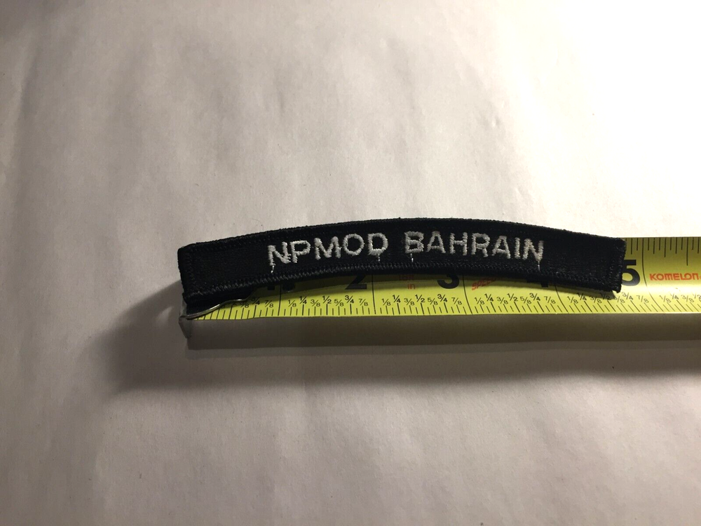 Npmod Bahrain -US Navy Ship Tab (sew on patch)