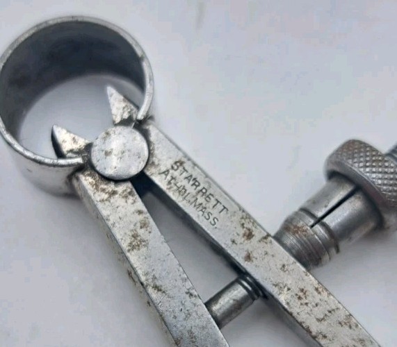 2 Small Vintage Starrett Calipers With Quick Nut Machinist/ Tool Maker
