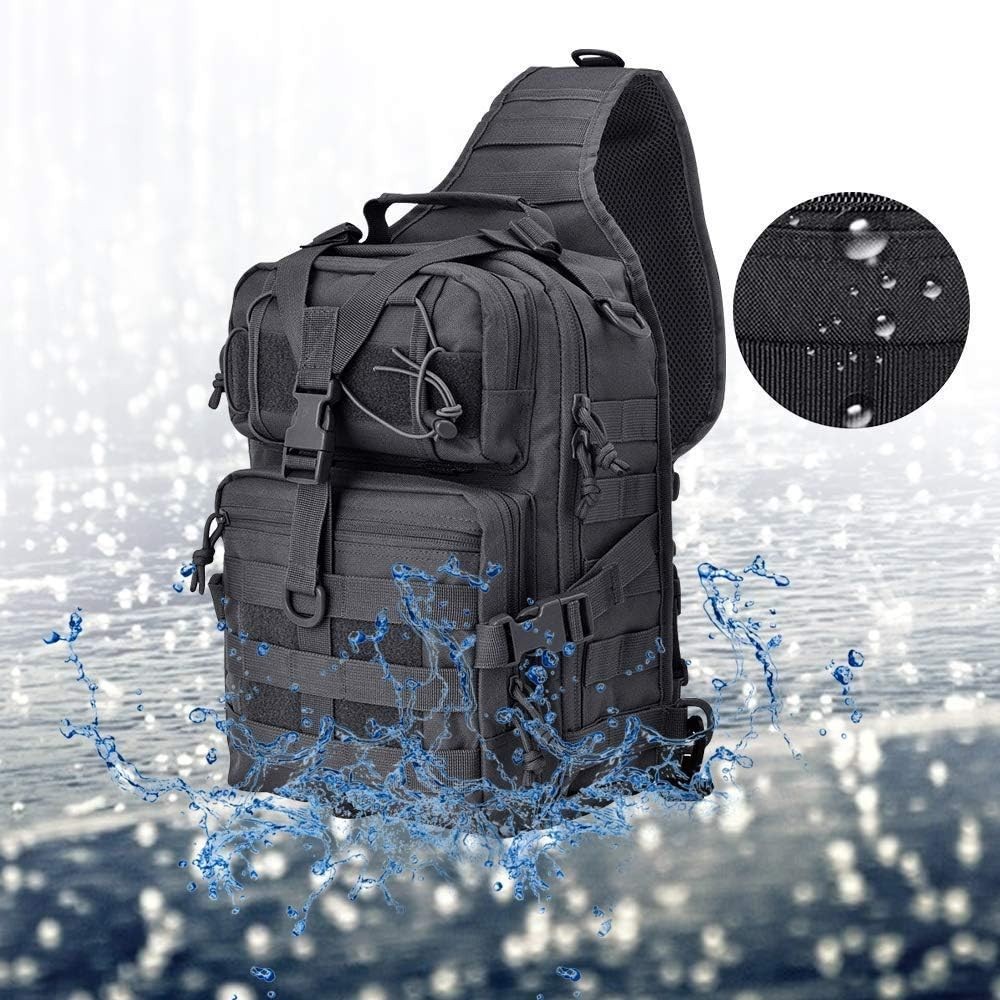Tactical Sling Bag Pack with FREE Patch