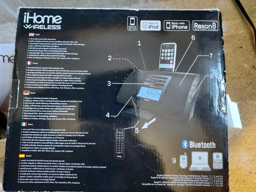 iHome iP47 Docking Station For iPhone/iPod **DOES NOT INCLUDE AC ADAPTER **