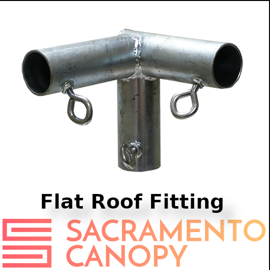 20' Wide Flat Roof Canopy Fittings Kits, DIY Metal 1" EMT Carport Frame Parts