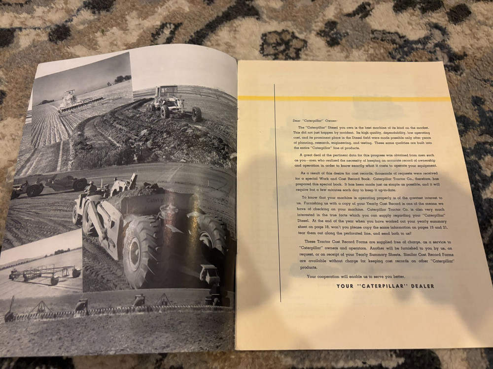 Caterpillar CAT Work & Record Book Brochure AMIL26