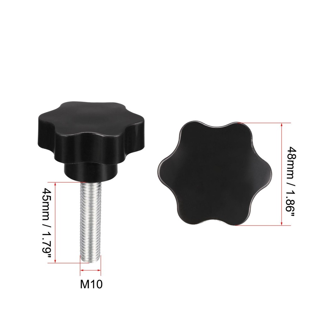 Locking screw 48mm hexagonal plum dia M10 x 45mm thread 4pcs
