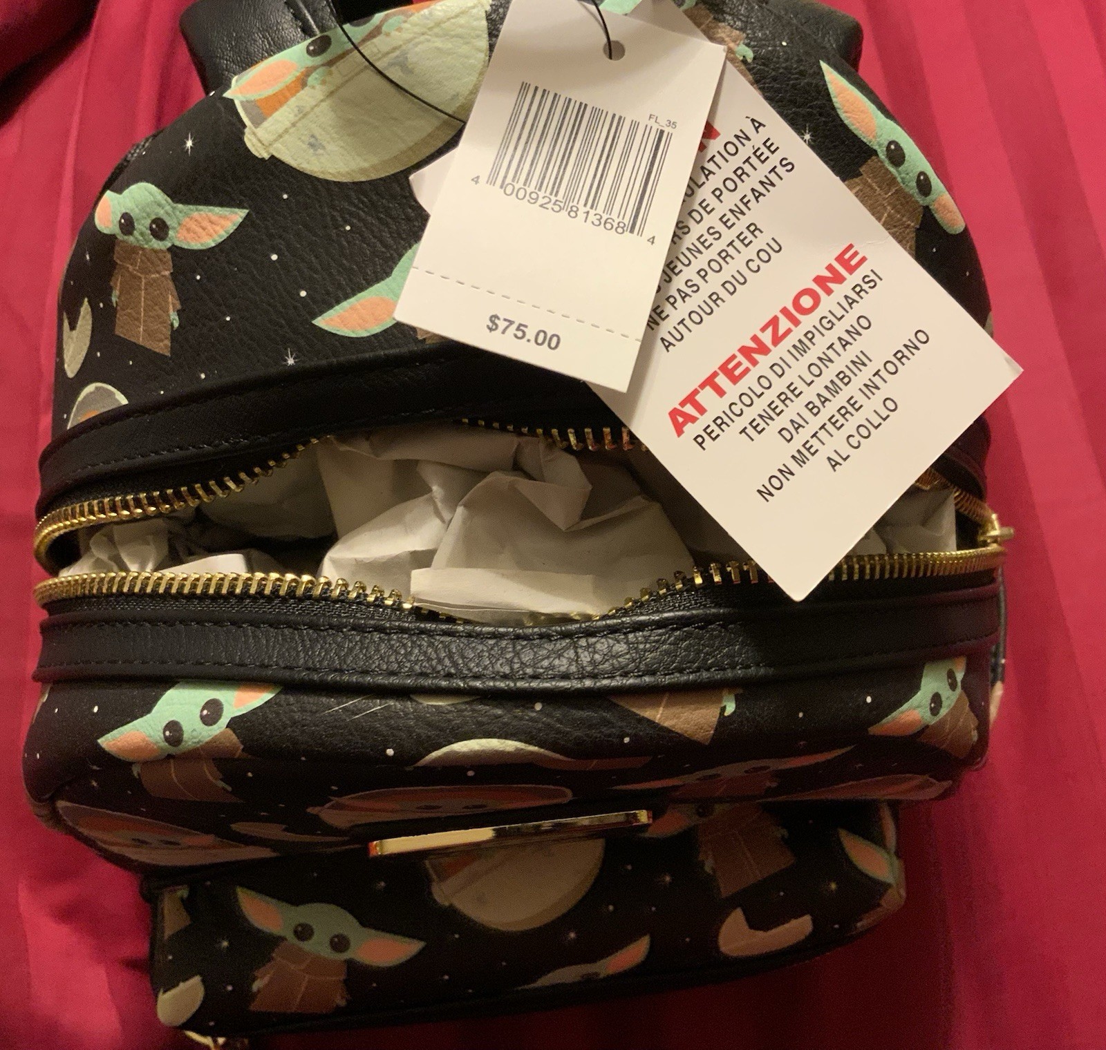 Disney Parks Loungefly Grogu Baby Yoda STAR WARS Mandalorian Mini Backpack 🔥