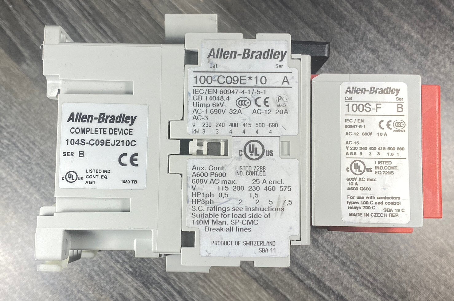 Allen Bradley 104S-C09EJ210C Ser B IEC Safety Contactor With Electronic Coil USA