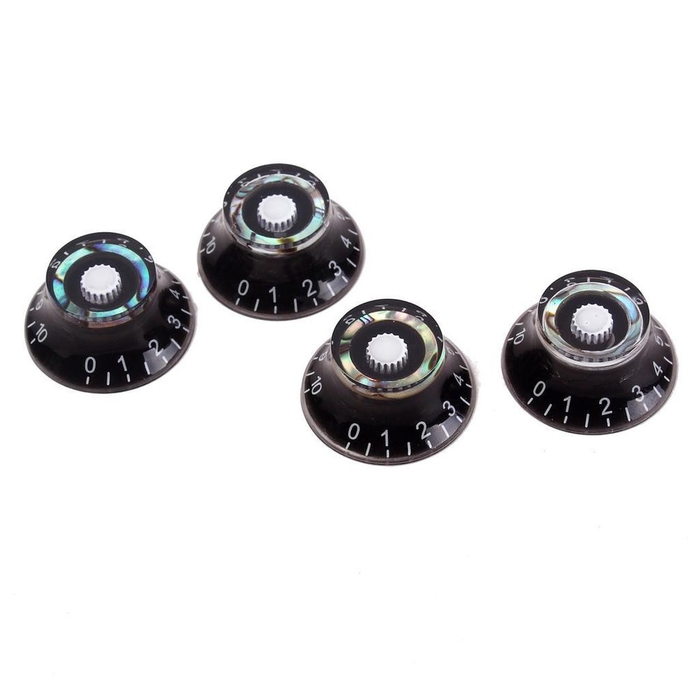 Black & Shell Acrylic Speed Knob Control Button for Electric Guitar