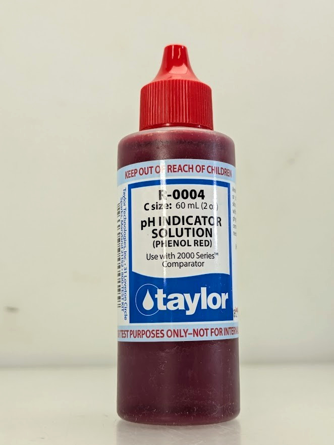 Taylor Technologies R-0004 pH Indicator Solution Reagent Phenol Red, 60 ml/2 oz