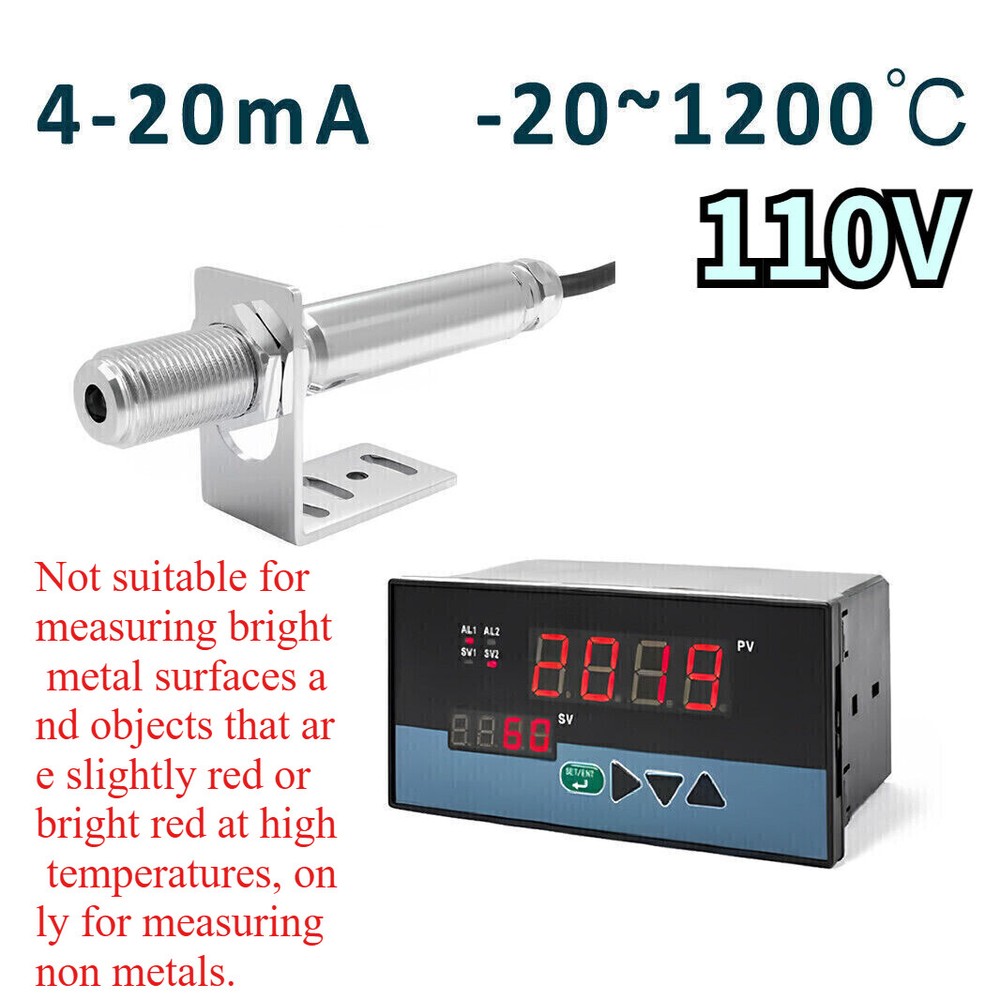 Temperature 110V Industrial Controller Infrared Non-contact Thermometer Sensor