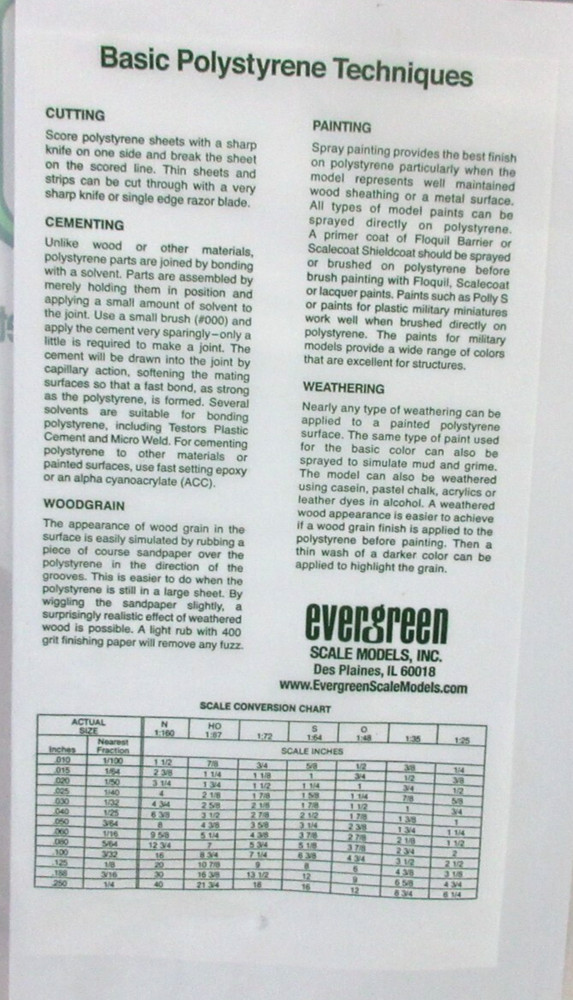 Evergreen Scale Models #9080 Plain, White Styrene Sheet, .080" Thick, pkg. 1