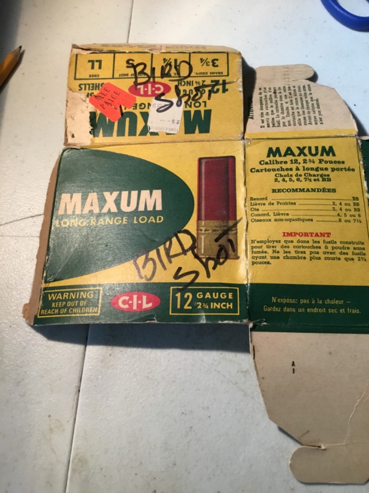 maxum 12 guage shot shell box