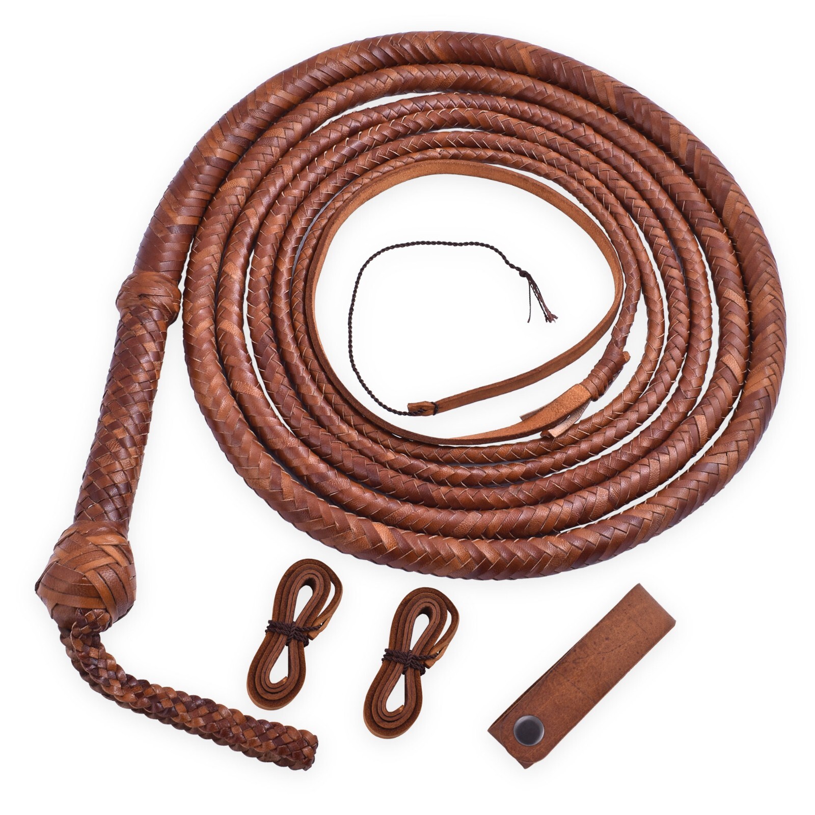 Kangaroo Hide Leather BULL WHIP 04 to 16 Feet Long 16 Plaits Indiana Jones Whip