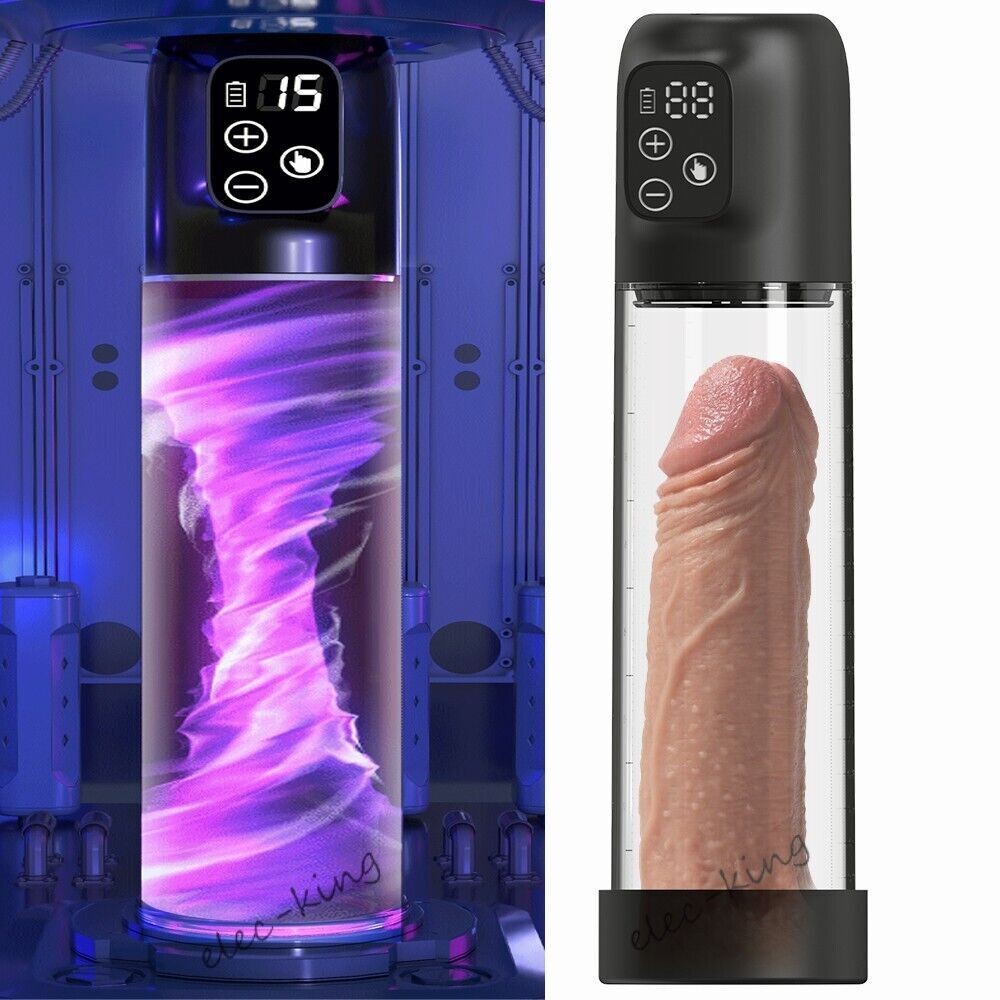 Penis Vacuum Sucking Pump Enhancer Digital LED Display Male Men Enlarger Growth