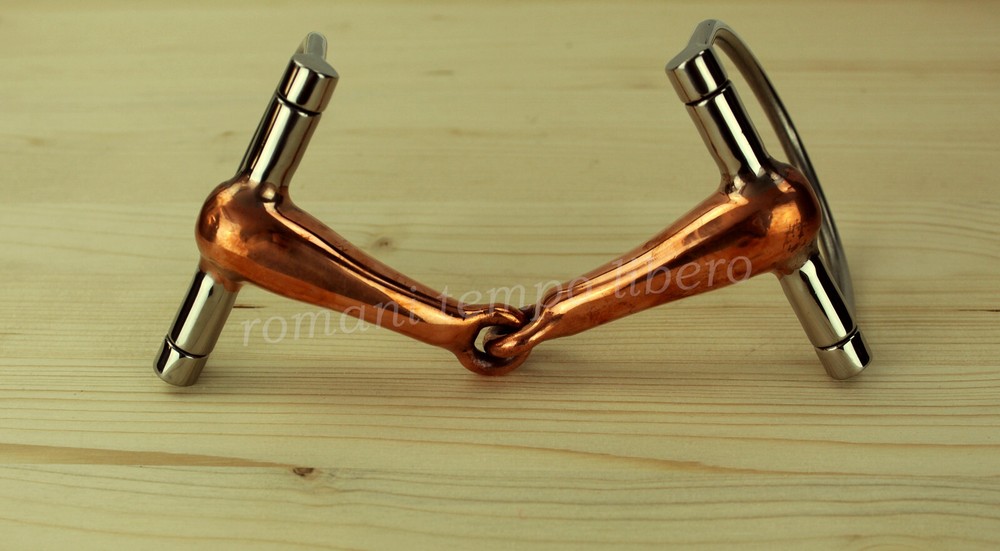 Empty Copper D Ring Single Joint Snaffle
