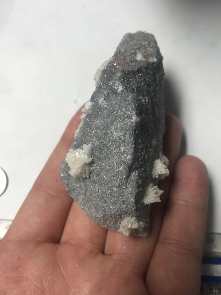 Fluorescent Calcite Crystal Clusters On Matrix From Moncure NC