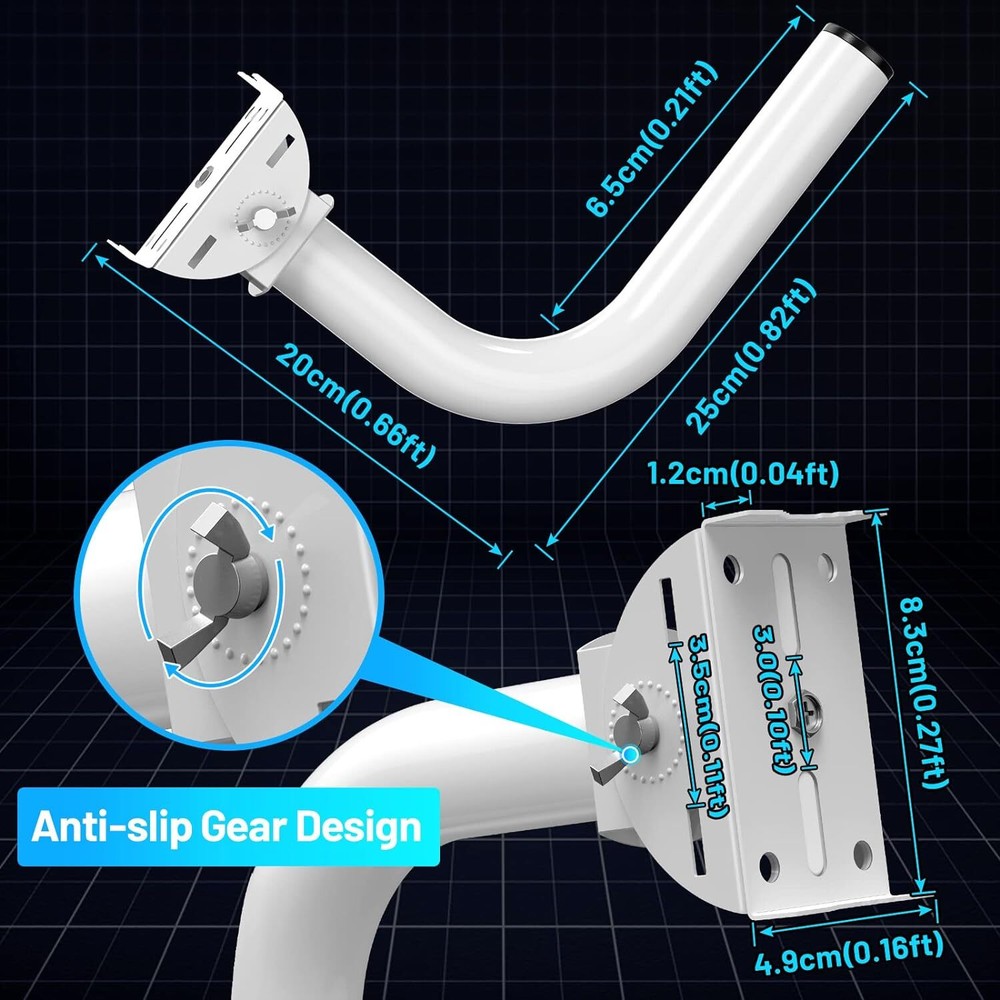 Universal Wireless Bridge Bracket Mount Pole , Antenna Mount 2-Pack waterproof
