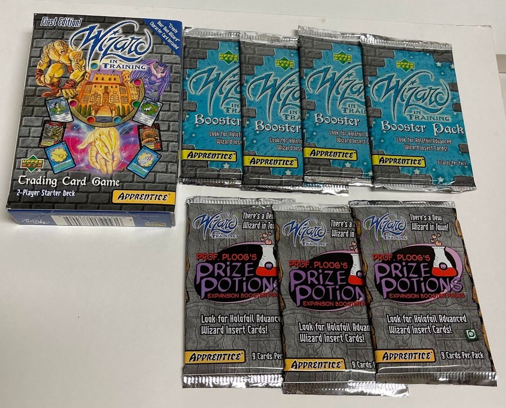 Wizard in Training Lot 2 Player Starter Deck Booster + 7 Packs 2000 Upper Deck