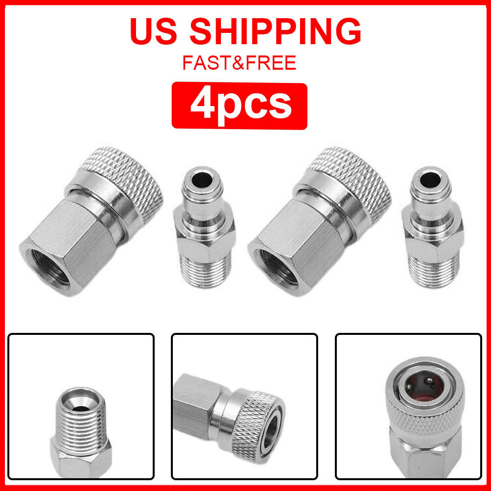 4X PCP 8mm Quick-Release Disconnect Coupler 1/8-NPT Fitting 2 Male & 2 Female