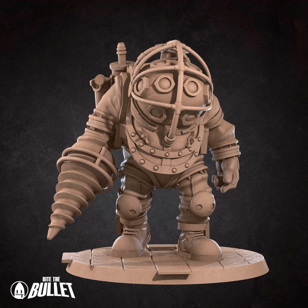 Underwater Duet Mr. Bubbles and Tiny Angel DnD Miniature D&D RPG Mini 3D Printed