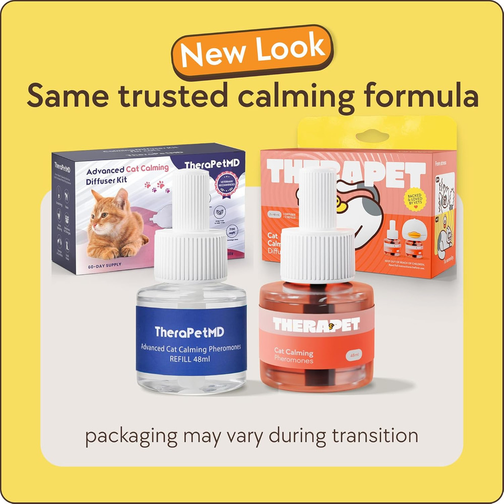 60-Day Cat Calming Diffuser - Cat Pheromone Diffuser for Stress, Pee Spraying, C