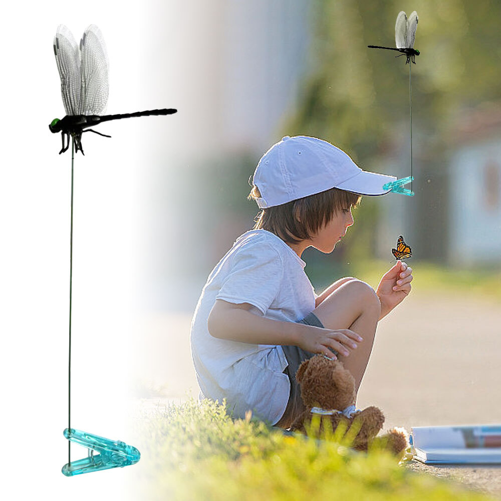 Dragonfly Hat Clip Realistic Dragonfly Clip Bug Repellent Dragonfly Hat Clip JQ