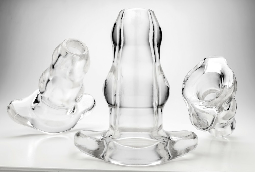 PERFECT FIT DOUBLE TUNNEL ANAL PLUG SIZE MEDIUM CLEAR