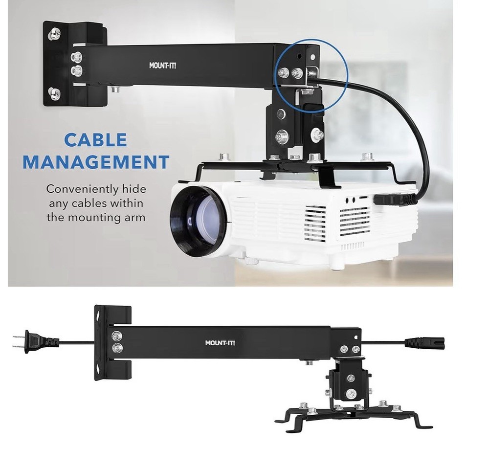 Mount-It! Full Motion Projector Wall & Ceiling Mount