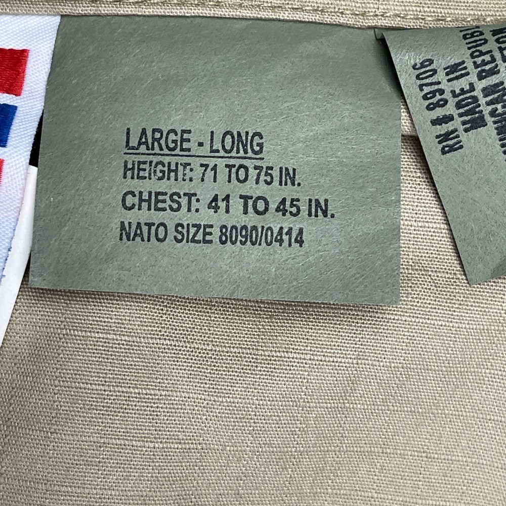 NEW BDU Propper Jacket - Tan - Large Long