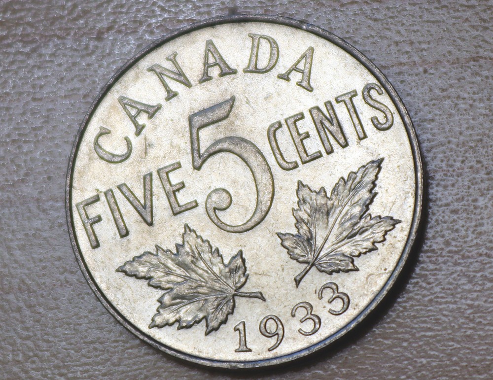 1933 Canada 5 Cents