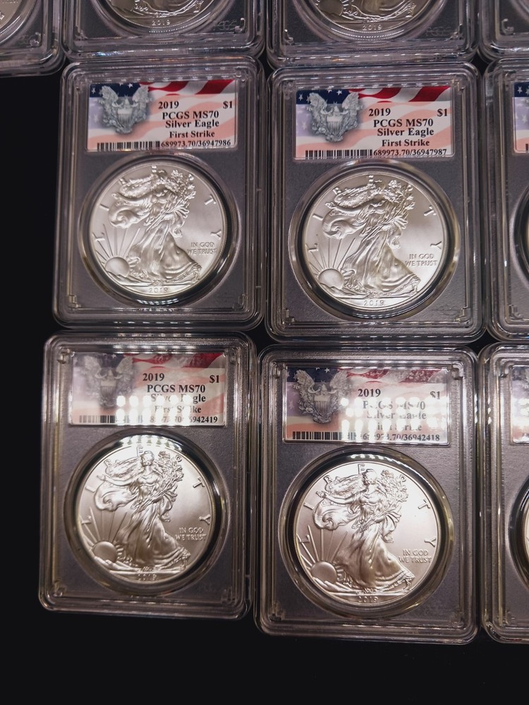 (40)2019 PCGS MS70 Silver Eagle First Strike-$190 EACH