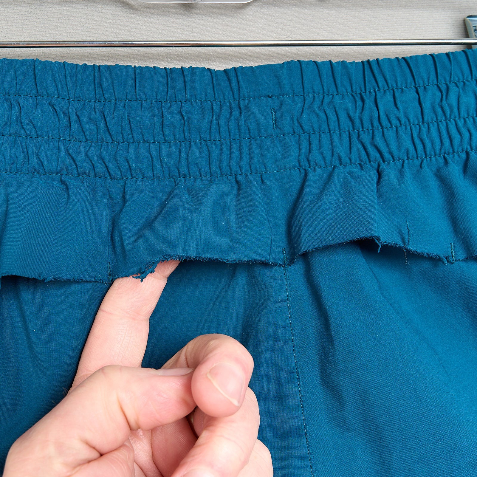 Athleta Lined Racer Run Shorts 4 Inch Inseam Teal Sz M Athletic Workout Running