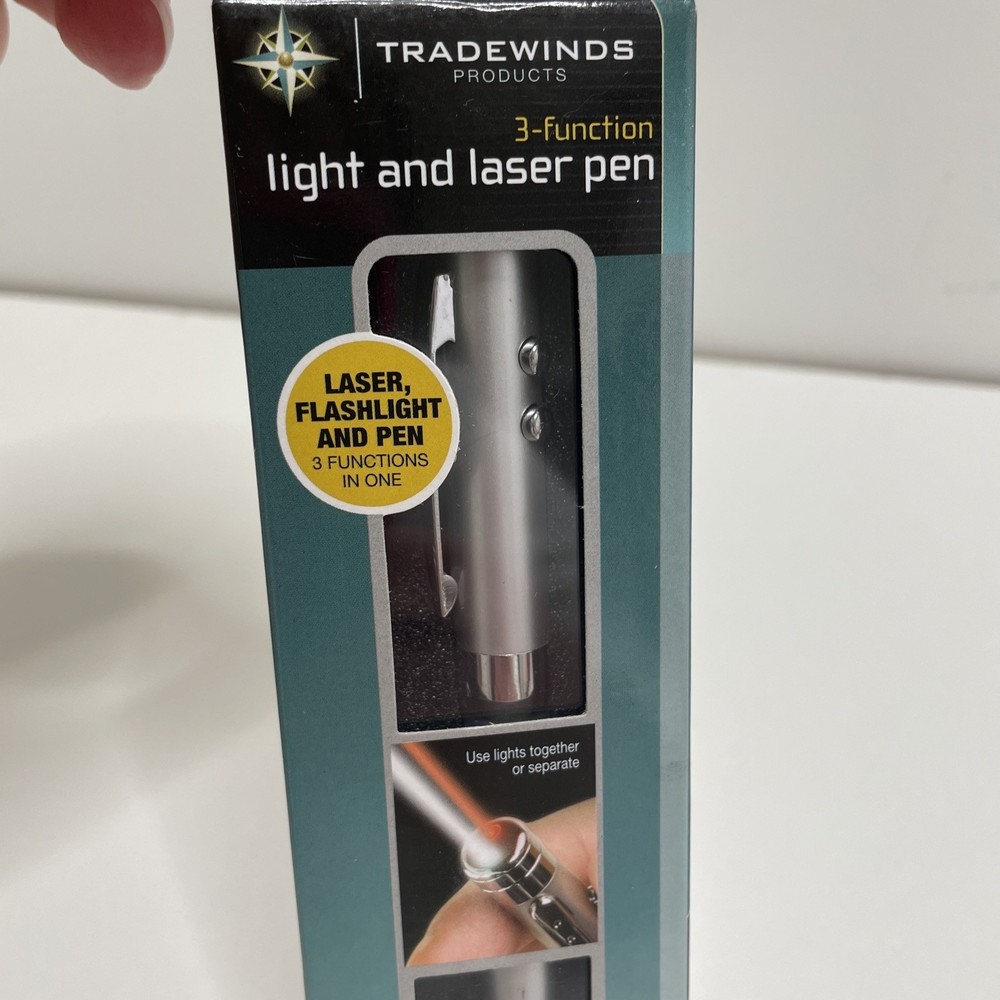 "Tradewinds" Laser Flash Light Pens 3 Function Combo TWO PENS- BRAND NEW