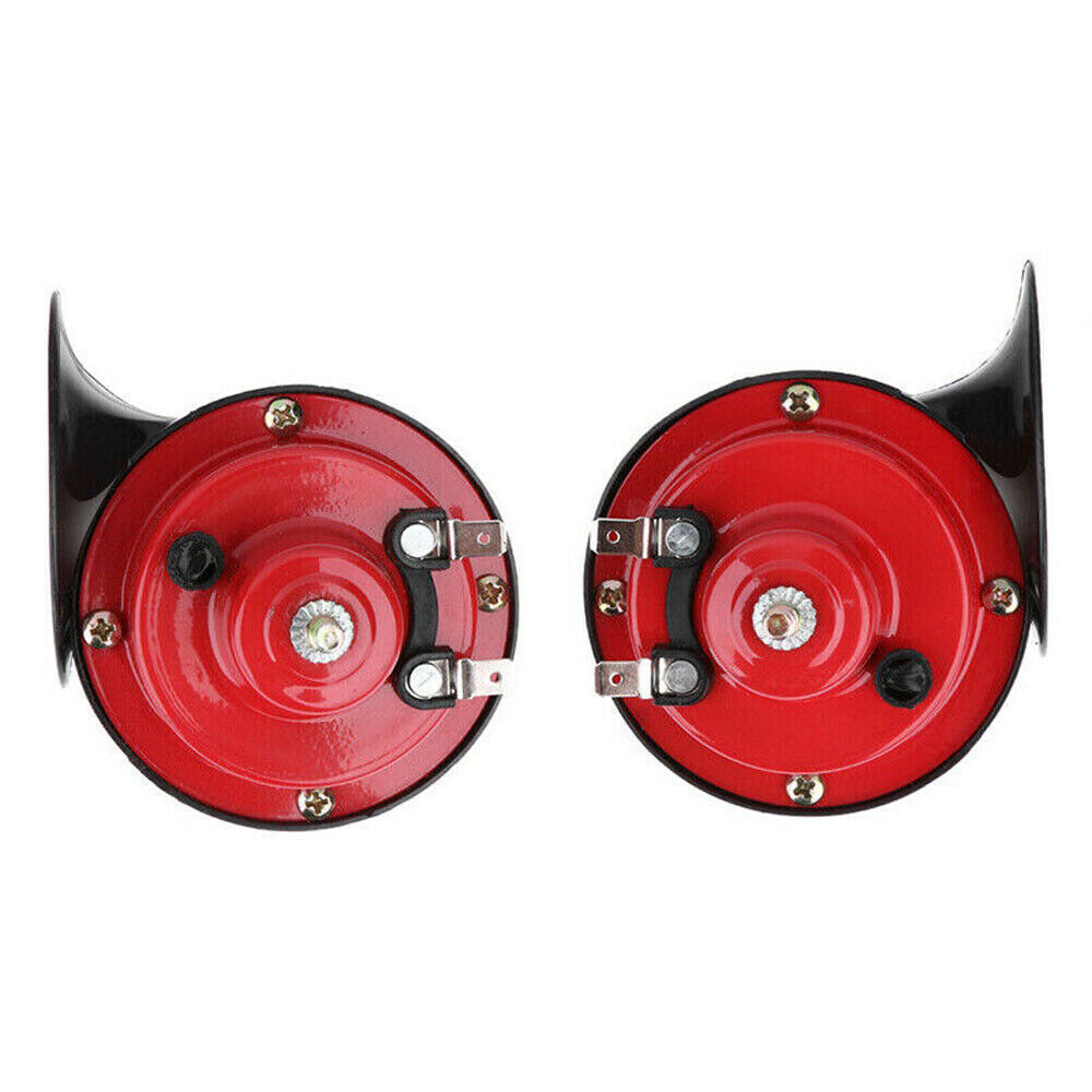2x 12V 300DB Super Loud Train Horn Waterproof Motorcycle Car Truck SUV Boat Red