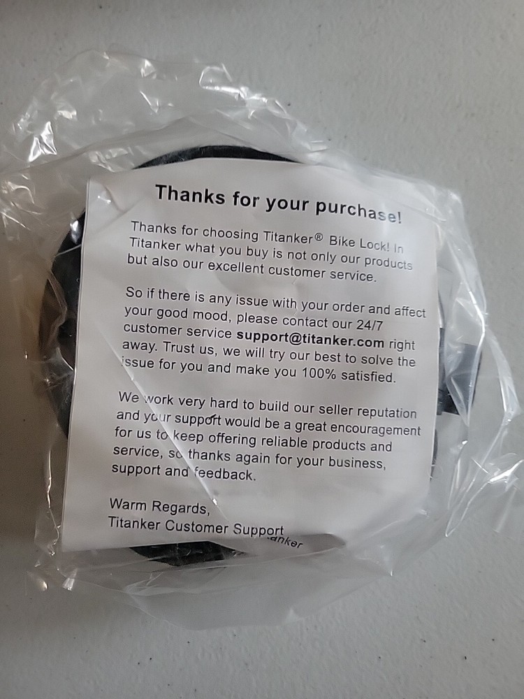 Titanker Bike Lock Cable Basic Self Coiling Resettable 4 - DIGIT LOCK BLACK 4ft