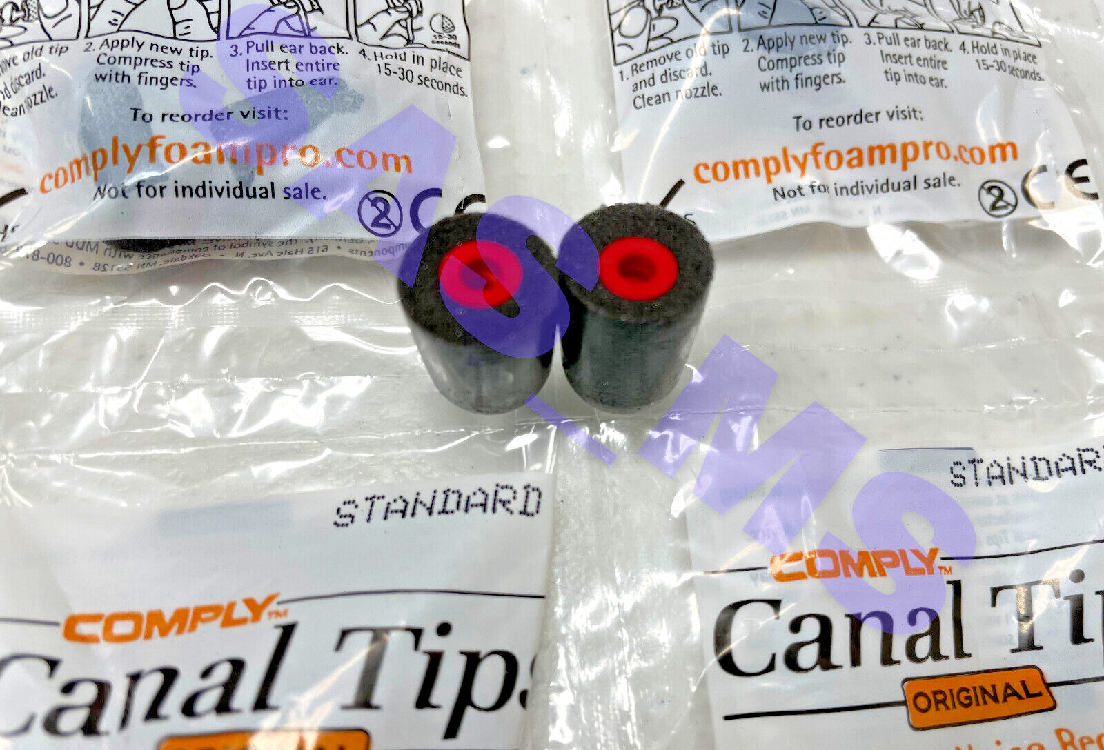 Lot 5 PAIRS COMPLY CANAL FOAM TIPS ORIGINAL STANDARD SIZE FOR INVISIO X5 HEADSET